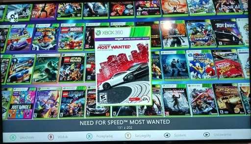 Xbox 360 RGH3 dysk 1250gb