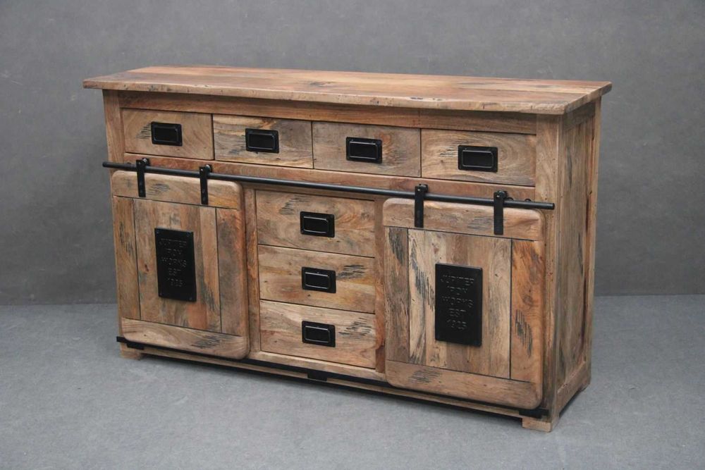 KOMODA Drewniana z szufladami Drewno Mango 150 Sklep BGM24.pl B 6160