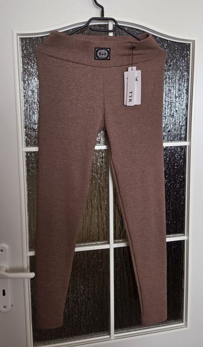 Legginsy Damskie Brązowe L/XL 38