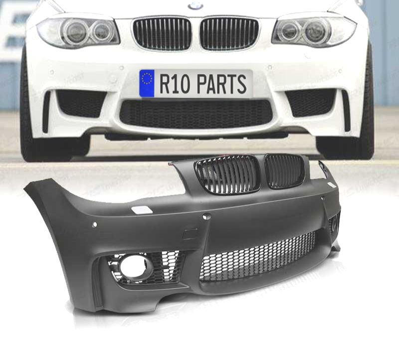 PARA-CHOQUES FRONTAL BMW E81 E82 E87 E88 04-13 LOOK 1M PDC + GRELHAS