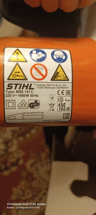 Piła łańcuchowa elektryczna Stihl jak nowa