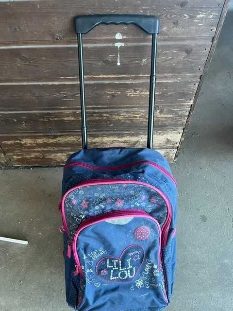 mochila com rodas e pega extensor