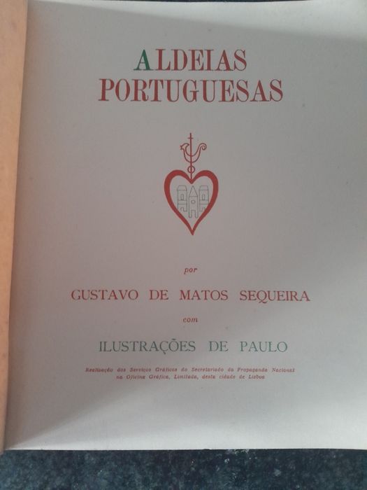 Livro Aldeias Portuguesas exemplar 545 Janeiro 1939