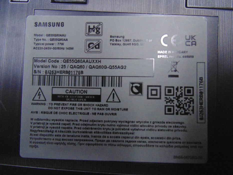 Płyta główna Samsung QLED QE55Q60AAU QE55Q60