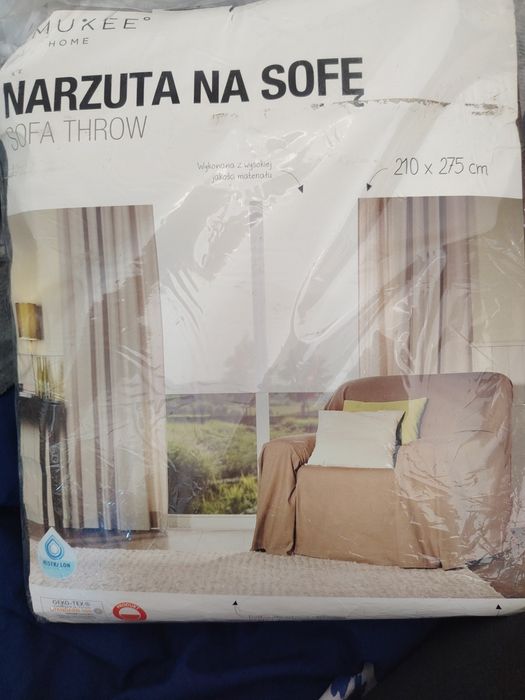 Narzuta na sofę 210x275 ciemny brąz