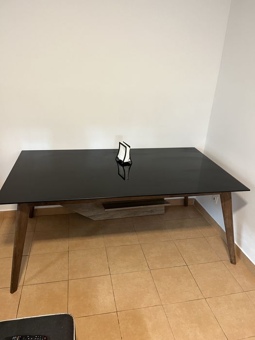 Mesa jantar de vidro