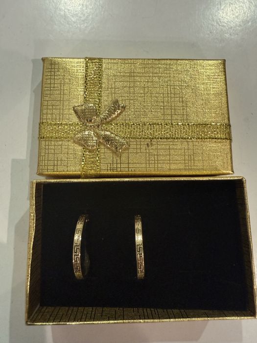 Eleganckie Złote Kolczyki Koła pr.585 Stan Idealny .