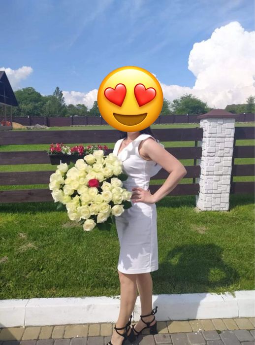 Сукня ефектна (молочного кольору)