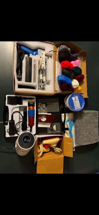 Tufting Gun Zestaw, Projektor, Trymer, Włóczki itp