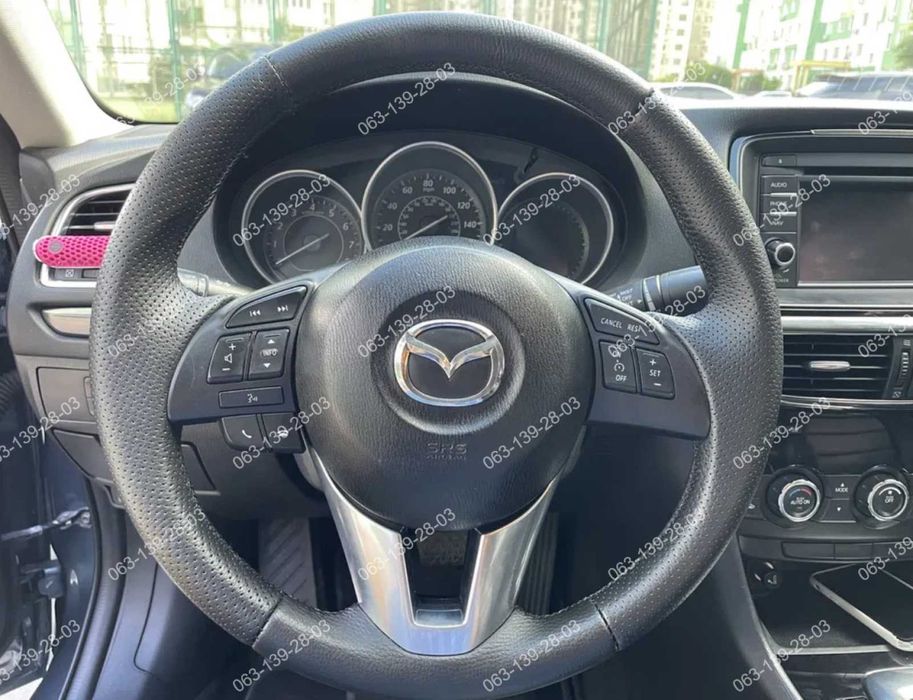 Mazda 3 5 6 CX-5 CX-7 CX-9 Оплетка чехол на руль Кожа Винил Мазда