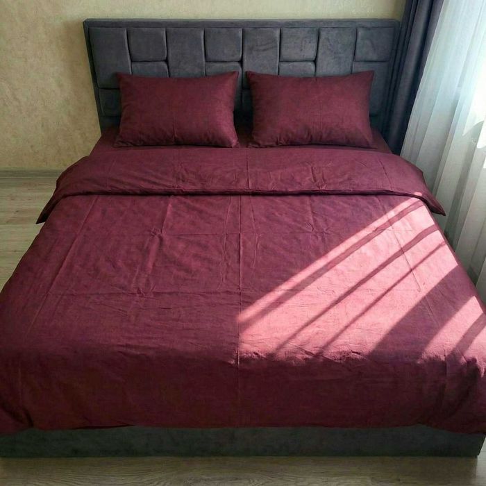 Постільна білизна Матова Бавовна. Колір Марсала Бордо. Власне пошиття