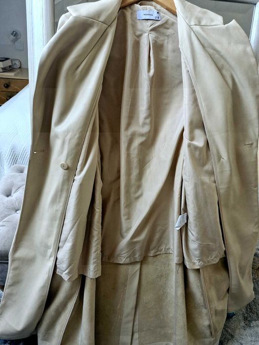 Płaszcz typu trencz Reserved 38 eco skóra