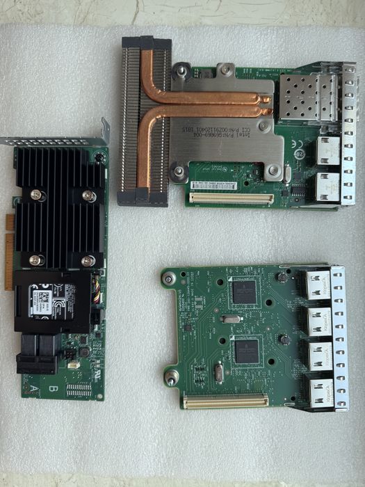 DELL комплектуючі PERC H330, network, radiator, NVMe BOSS та інше