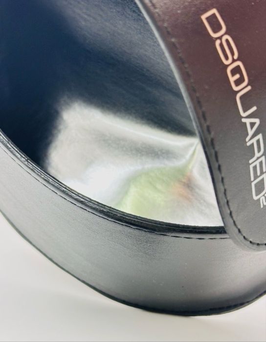 Etui na okulary Dsquared2 okulary przeciwsłoneczne czarne skórzane