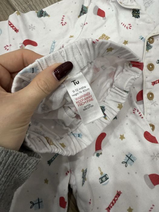 Новорічна піжама дитяча 9-12 74 см