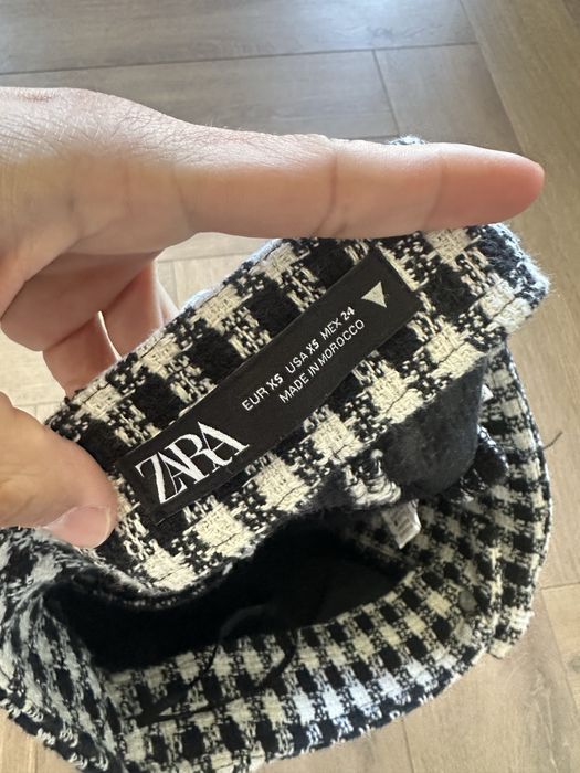 Spodniczka mini krata kratka tweed tweedowa krotka pepitka