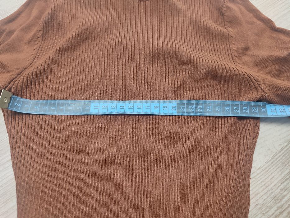 River Island 34 XS sweter damski golf długi rękaw prążek dopasowany