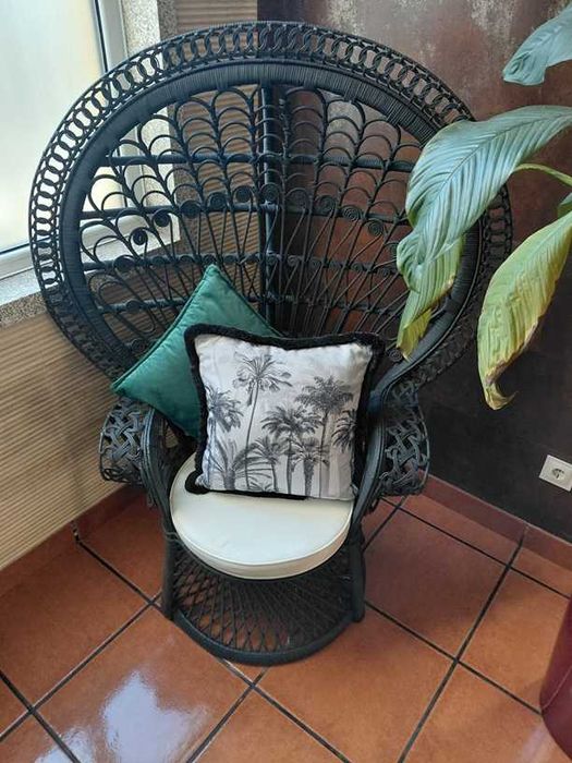 Cadeirão tipo pavão em bom estado