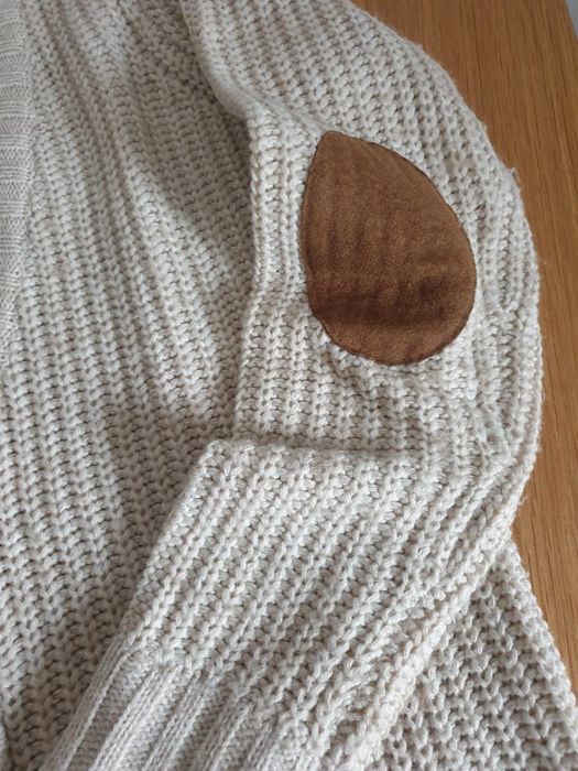 Beżowy sweter z wełną Zara s/m