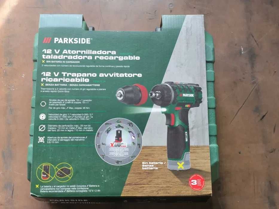 Parkside 12V - Aparafusadora e Berbequim Novo