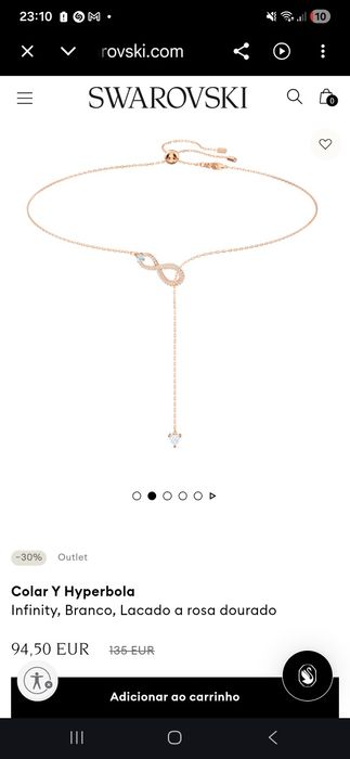 Colar swarovski por estrear