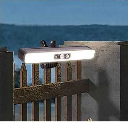 Lampa solarna mocna czujnik ruchu IP65 do 8 metrów 3 tryby świecenia