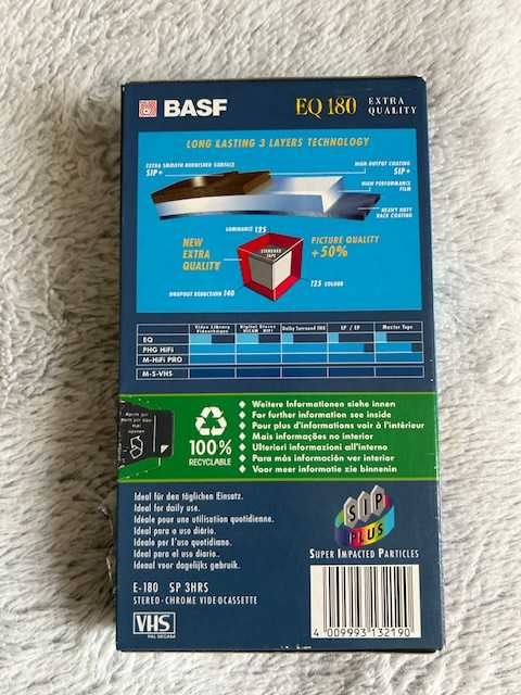 Kaseta VHS BASF EQ 180 Extra Quality Fantastic Colours NOWA