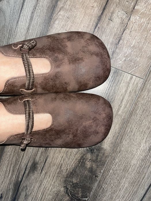 Mary Jane szerokie okrągłe noski mokasyny r.41 wkl.26,5cm barefoot