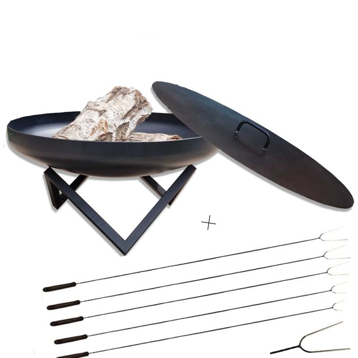 Zestaw Palenisko 80cm 3mm + Pokrywka + 5 Kijków