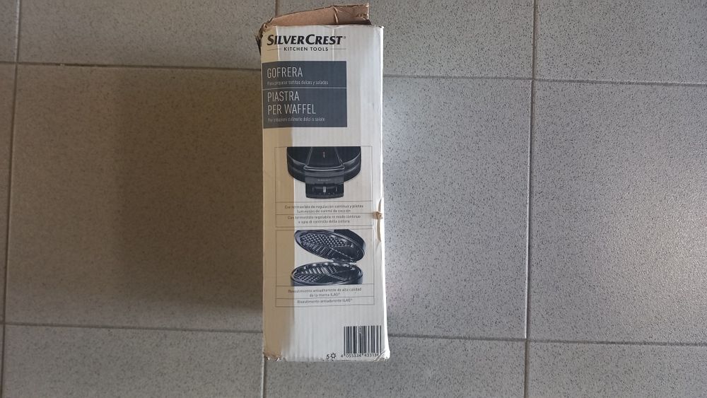 Máquina de wafles SilverCrest 1200W – Nova na Embalagem