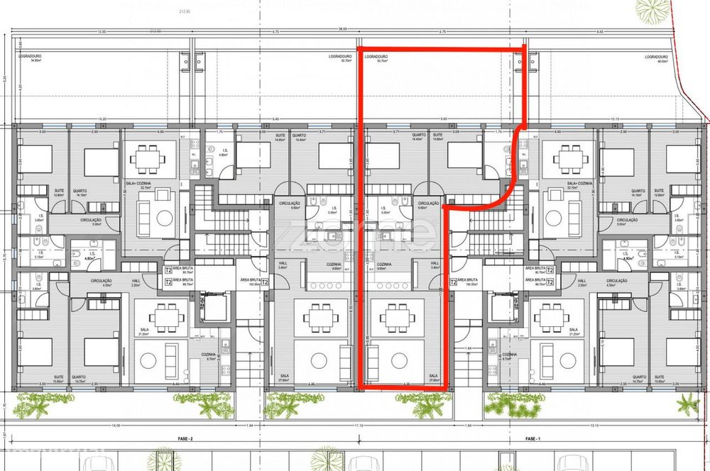 Apartamento T2 com garagem e terraço em S. Vitor
