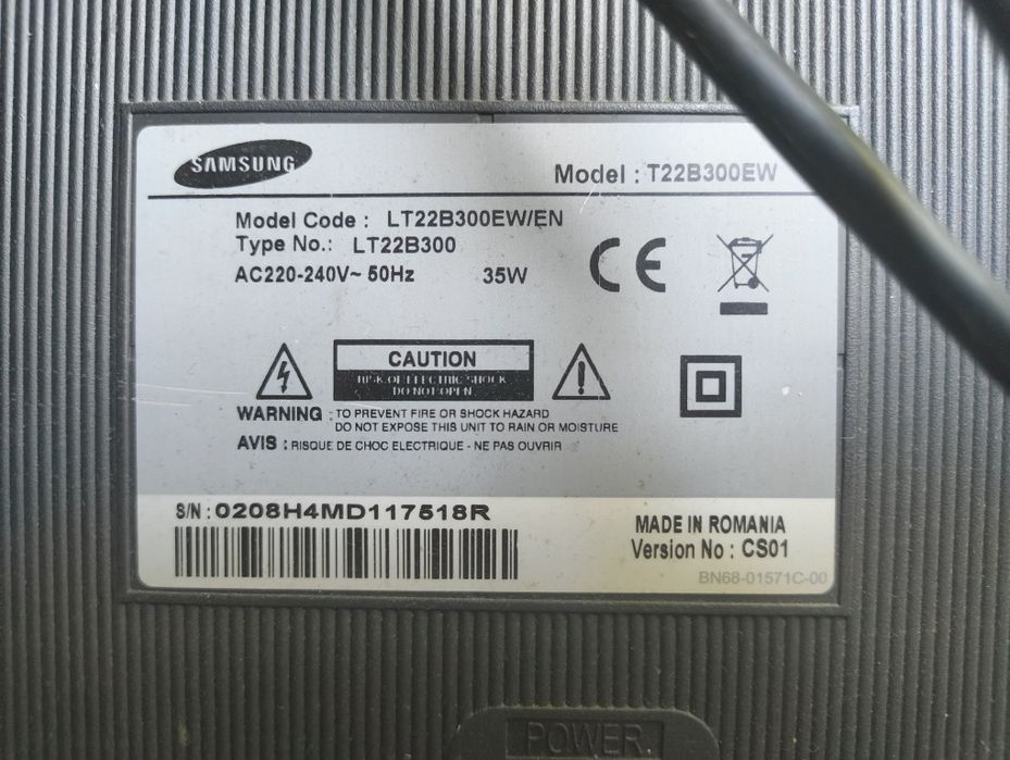Monitor Samsung SyncMaster T22B300 (22") – Funcional – Ler descrição