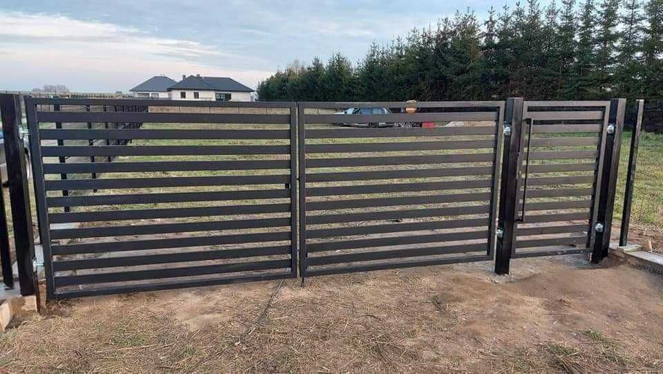 brama skrzydłowa przesuwna