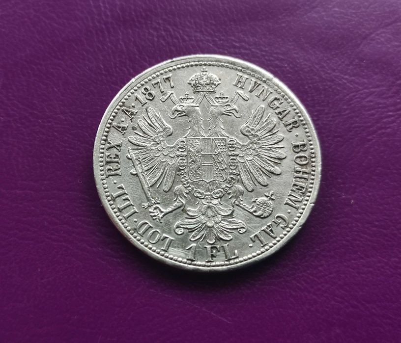Moneta 1 FLOREN 1877 / AUSTRIA - Srebro - Rzadkość ! (nr.2)