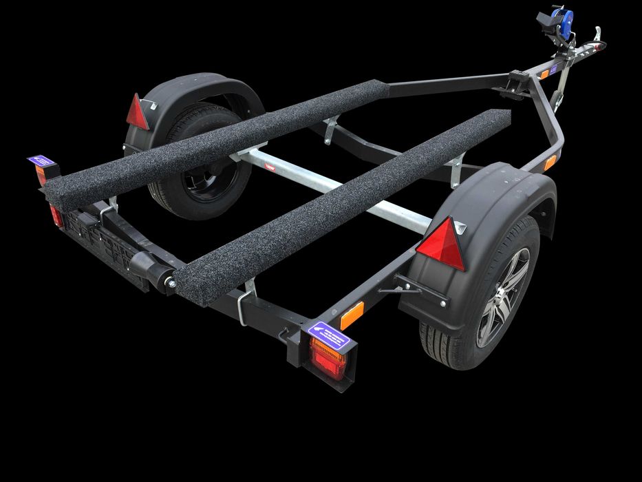 Nowa przyczepa pod skuter wodny PP-600, DMC 600 kg, czarna, alufelgi