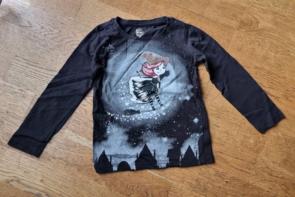 Bluzka czarna dla dziewczynki Cool club  /halloween/ 98 rozmiar