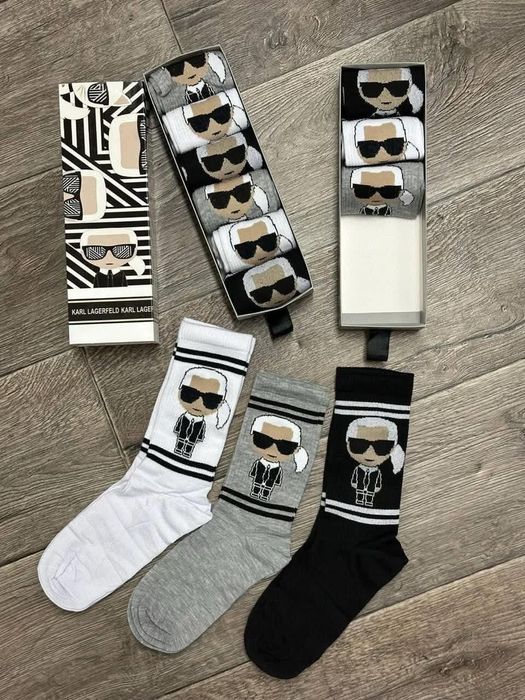 Nowe męskie skarpety karl lagerfeld w pudełku 6 par 40/45