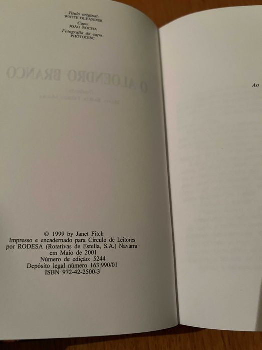 O Aloendro Branco     JANET FITCH