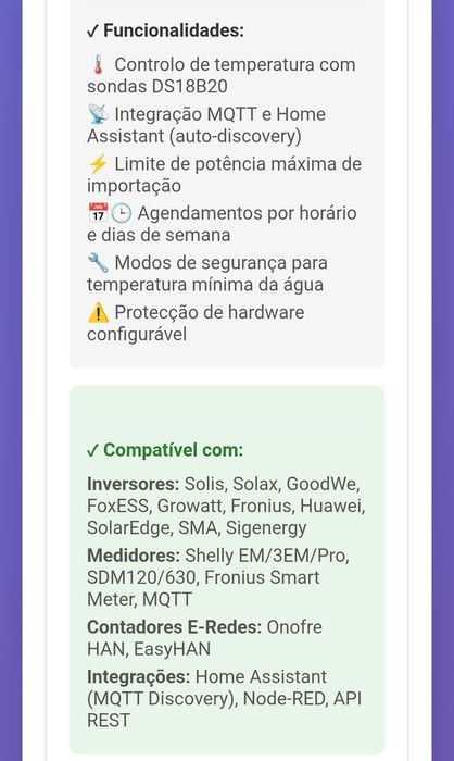 Placa de potência Triac Gestor de excedentes /domótica personalizada