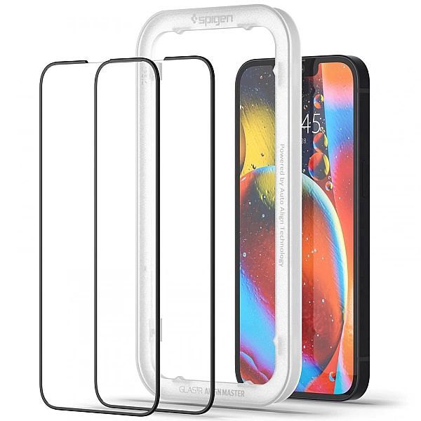 Szkło Hartowane Spigen Alm Glass Fc 2-pack Iphone 13 / 13 Pro / 14 Bla