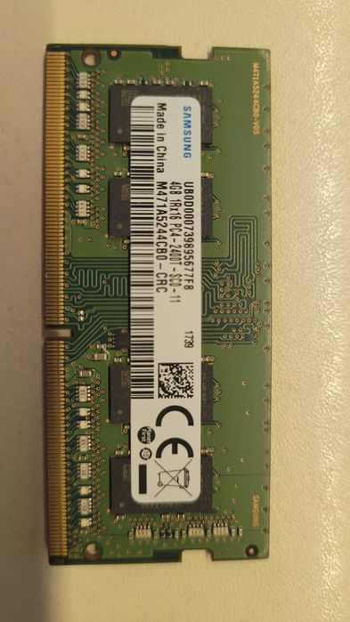 Pamięć RAM do laptopa 4GB DDR4 2400MHz SODIMM (dostępne 2 szt.)