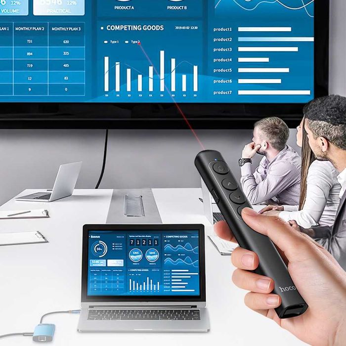 Лазерна указка презентер Hoco GM200 Smart Bluetooth 2.4 червоне світло