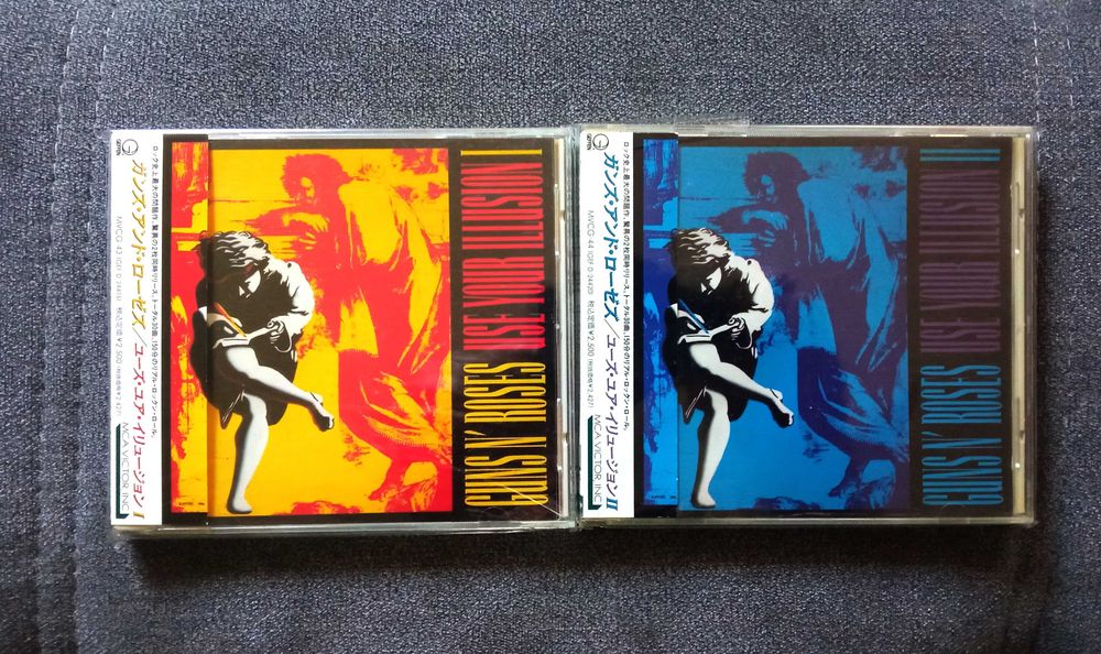Guns N Roses Use Your Illusion 1&2 CD 1pressy 1991 Japan Obi jak NOWE!