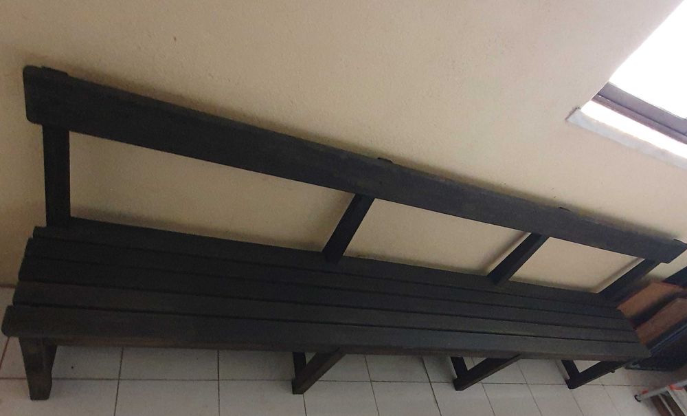 Dois Bancos corridos de sala de cinema - anos 40