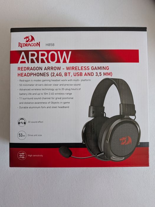 Redragon H858 Arrow słuchawki gamingowe jak nowe
