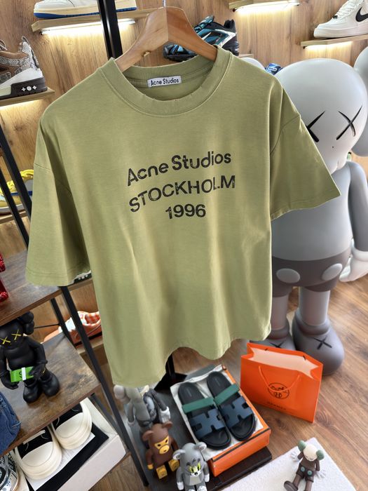 Футболка Acne Studios Stockholm 1996 Olive Logo Rick Owens