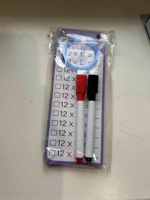 Посібник для множення картки для вивчення множення