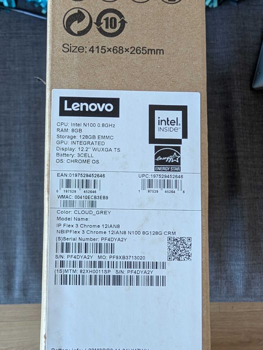 Computador portátil Chromebook Lenovo Flex 3i 12.2" Ecrã táctil