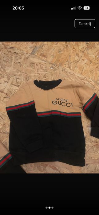 Dres dresik bawełniany 92 bez ocieplenia robiony na styl gucci