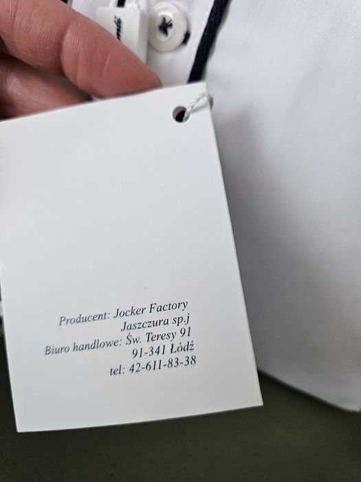 Nowa biała koszula wizytowa męska Pietro Monnti Slim Fit rozm. 41 L